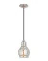 Livex Lighting Livex Art Glass 1-light Brushed Nickel Mini Pendant