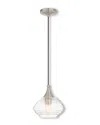 Livex Lighting Livex Art Glass 1-light Brushed Nickel Mini Pendant