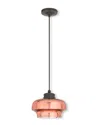 Livex Lighting Livex Art Glass 1-light English Bronze Mini Pendant