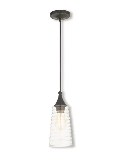 Livex Lighting Livex Art Glass 1-light English Bronze Mini Pendant