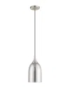 Livex Lighting Livex Art Glass 1 Lt Brushed Nickel Mini Pendant