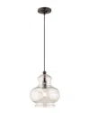 Livex Lighting Livex Art Glass 1 Lt English Bronze Mini Pendant