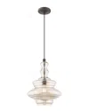 Livex Lighting Livex Art Glass 1 Lt English Bronze Mini Pendant