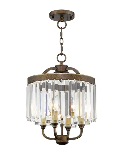 Livex Lighting Livex Ashton 4-light Pbz Mini Chandelier/flush Mount