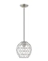 Livex Lighting Livex Astoria 3-light Brushed Nickel Chandelier In Gray