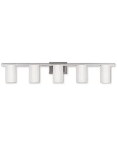 Livex Lighting Livex Astoria 5-light Brushed Nickel Bath-light In White