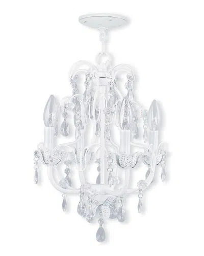 Livex Lighting Livex Athena 4-light Antique White Chandelier