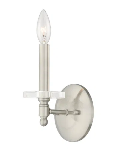 Livex Lighting Livex Bancroft 1 Lt Brushed Nickel Wall Sconce In Gray