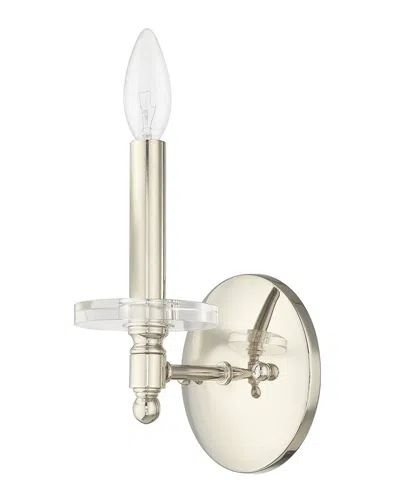 Livex Lighting Livex Bancroft 1 Lt Polished Nickel Wall Sconce In Silver