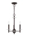 Livex Lighting Livex Bancroft 3 Light Bronze Mini Chandelier