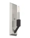 Livex Lighting Livex Beckett 1 Lt Brushed Nickel & Black Ada Wall Sconce In Gray