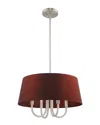 Livex Lighting Livex Belclaire 4 Lt Brushed Nickel Pendant Chandelier