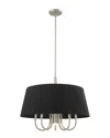 Livex Lighting Livex Belclaire 4 Lt Brushed Nickel Pendant Chandelier
