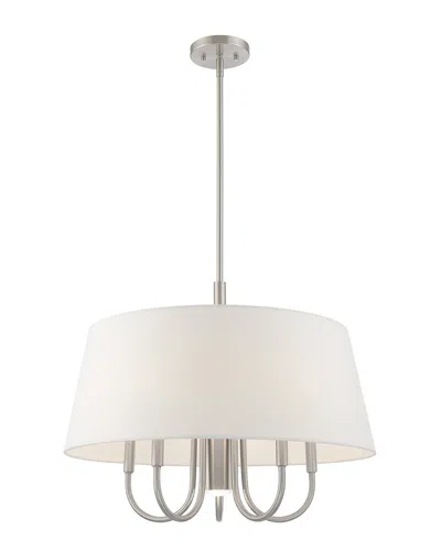 Livex Lighting Livex Belclaire 6 Lt Brushed Nickel Pendant Chandelier