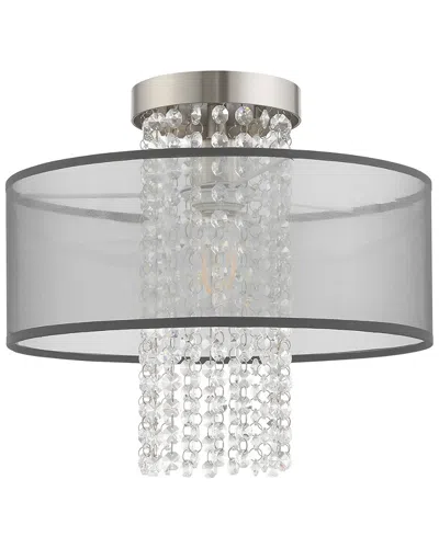 Livex Lighting Livex Bella Vista 1 Light Brushed Nickel Ceiling Mount