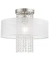 Livex Lighting Livex Bella Vista 1 Lt Brushed Nickel Ceiling Mount