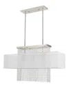 Livex Lighting Livex Bella Vista 3 Light Brushed Nickel Linear Chandelier