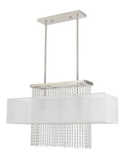 Livex Lighting Livex Bella Vista 3 Light Brushed Nickel Linear Chandelier
