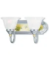 Livex Lighting Livex Belmont 2-light Polished Chrome & Pb Bath-light