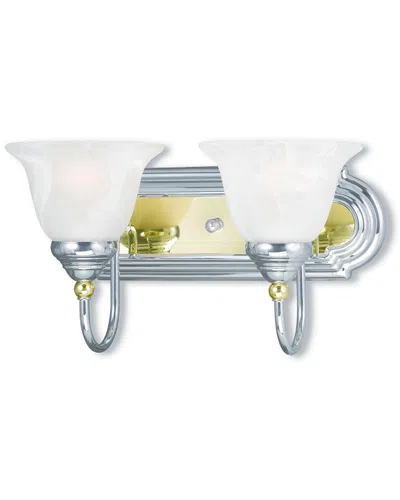 Livex Lighting Livex Belmont 2-light Polished Chrome & Pb Bath-light