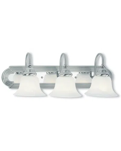Livex Lighting Livex Belmont 3-light Bn W/ Ch Insert Bath-light