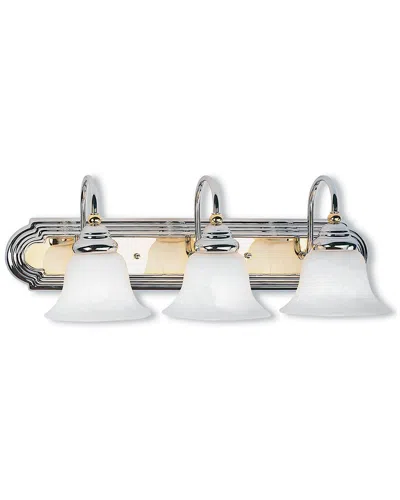 Livex Lighting Livex Belmont 3-light Polished Chrome & Pb Bath-light