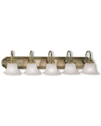 Livex Lighting Livex Belmont 5-light Antique Brass Bath-light
