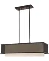 Livex Lighting Livex Braddock 3 Light Bronze Linear Chandelier