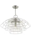 Livex Lighting Livex Brooklyn 4 Light Brushed Nickel Chandelier