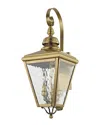 Livex Lighting Livex Cambridge 3-light Ab Outdoor Wall Lantern