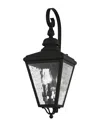 Livex Lighting Livex Cambridge 3-light Black Outdoor Wall Lantern