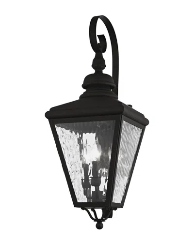 Livex Lighting Livex Cambridge 3-light Black Outdoor Wall Lantern