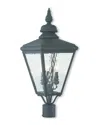 Livex Lighting Livex Cambridge 3-light Black Post-top Lantern