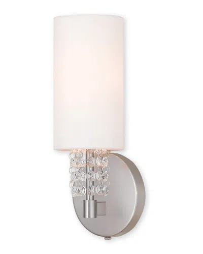 Livex Lighting Livex Carlisle 1-light Brushed Nickel Wall Sconce In Silver