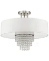 Livex Lighting Livex Carlisle 4-light Brushed Nickel Ceiling Mount In White