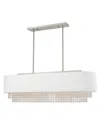 Livex Lighting Livex Carlisle 5 Light Brushed Nickel Linear Chandelier