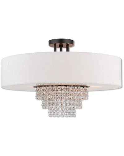 Livex Lighting Livex Carlisle 5 Light Ebz Ceiling Mount In White