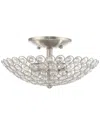 Livex Lighting Livex Cassandra 2 Lt Brushed Nickel Ceiling Mount In Metallic