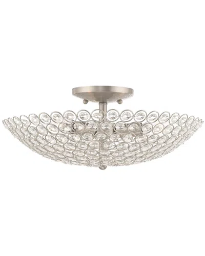 Livex Lighting Livex Cassandra 3 Light Brushed Nickel Ceiling Mount