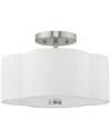 Livex Lighting Livex Chelsea 2 Light Brushed Nickel Ceiling Mount