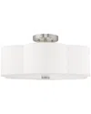 Livex Lighting Livex Chelsea 3 Light Brushed Nickel Ceiling Mount