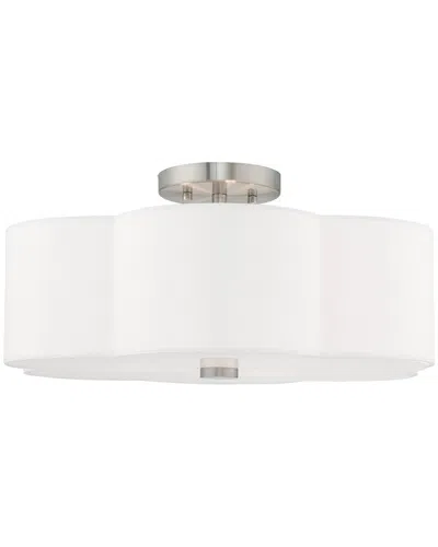 Livex Lighting Livex Chelsea 3 Light Brushed Nickel Ceiling Mount