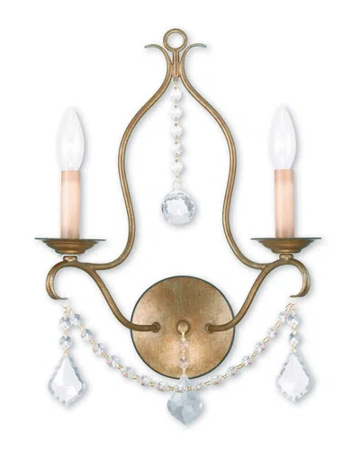 Livex Lighting Livex Chesterfield 2-light Antique Gold Leaf Wall Sconce