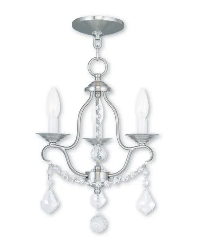 Livex Lighting Livex Chesterfield 3-light Brushed Nickel Mini Chandelier