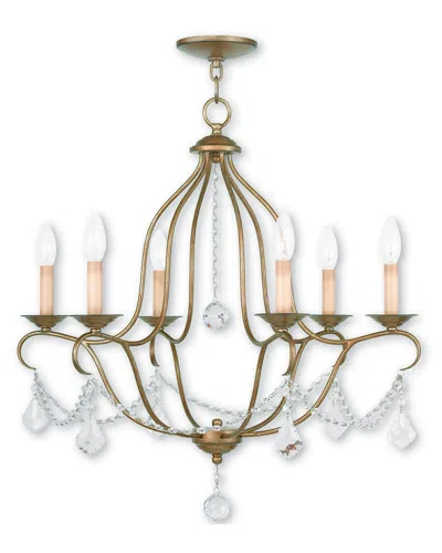 Livex Lighting Livex Chesterfield 6-light Antique Gold Leaf Chandelier