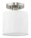 Livex Lighting Livex Clark 1 Light Brushed Nickel Ceiling Mount