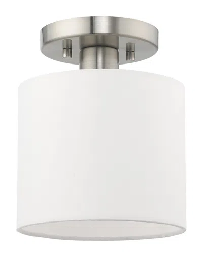 Livex Lighting Livex Clark 1 Light Brushed Nickel Ceiling Mount
