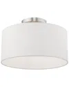 Livex Lighting Livex Clark 1 Light Brushed Nickel Ceiling Mount
