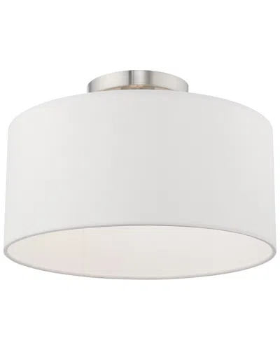 Livex Lighting Livex Clark 1 Light Brushed Nickel Ceiling Mount