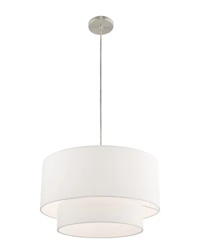Livex Lighting Livex Clark 1 Lt Brushed Nickel Pendant Chandelier